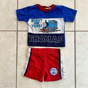 Vintage 2000s Y2K Thomas The Train Engine Outfit Set Clothing Toddler Boy 2T